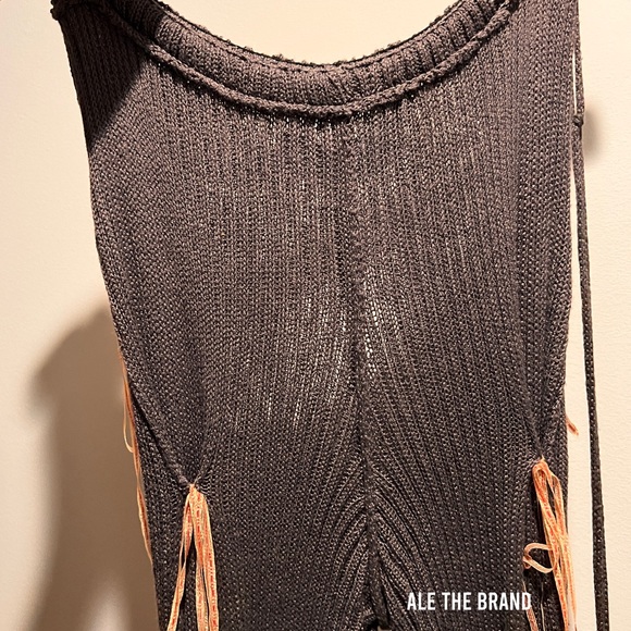 Romance Tassel Pants in Grey/Pink - Picture 3 of 6